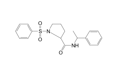 1-(benzenesulfonyl)-N-(1-phenylethyl)-2-pyrrolidinecarboxamide