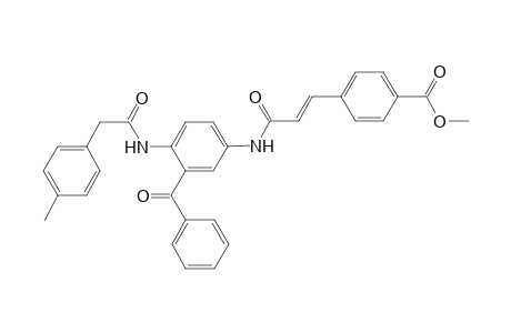 4-[(E)-3-[3-benzoyl-4-[[2-(4-methylphenyl)-1-oxoethyl]amino]anilino]-3-oxoprop-1-enyl]benzoic acid methyl ester