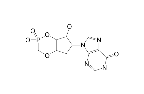 3',4'-CYCLIC-ESTER-OF-9-[(1'-BETA,2'-ALPHA,3'-ALPHA,4'-BETA)-2',3'-DIHYDROXY-4'-(DIHYDROXYPHOSPHORYLMETHOXY)-CYCLOPENTYL]-INOSINE