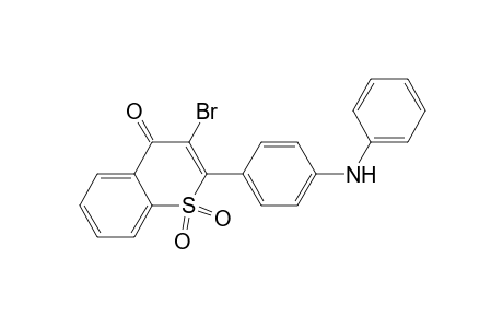 4H-1-Benzothiopyran-4-one, 3-bromo-2-[4-(phenylamino)phenyl]-, 1,1-dioxide