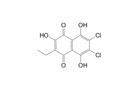 6,7-Dichloro-3-ethyl-2,5,8-trihydroxy-1,4-naphthoquinone