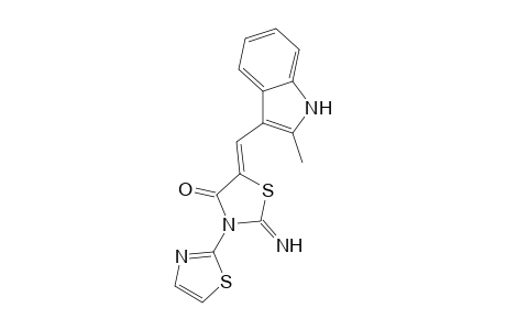 (5Z)-2-Imino-5-[(2-methyl-1H-indol-3-yl)methylene]-3-(1,3-thiazol-2-yl)-1,3-thiazolidin-4-one