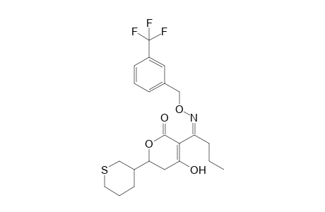 2H-Pyran-2-one, 5,6-dihydro-4-hydroxy-6-(tetrahydro-2H-thiopyran-3-yl)-3-[1-[[[3-(trifluoromethyl)phenyl]methoxy]imino]butyl]-