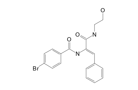 4-Bromanyl-N-[(Z)-3-(2-hydroxyethylamino)-3-oxidanylidene-1-phenyl-prop-1-en-2-yl]benzamide