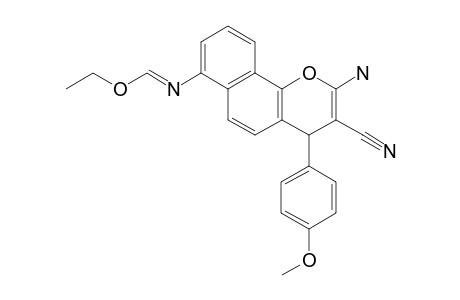 3-Amino-8-ethoxymethyleneamino-1-(4-methoxyphenyl)-1H-benzo[h]chromene-2-carbonitrile