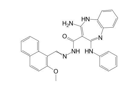 2-Amino-N-((2-methoxynaphthalen-1-yl)methylene)-4-(phenylamino)-1H-benzo[b][1,4] diazepine-3-carbohydrazide