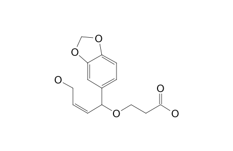 (+-)-(Z)-5-(1,3-benzodioxol-5-yl)-8-hydroxy-4-oxaoct-6-enoic acid