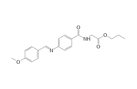 p-[(p-Methoxybenzylidene)amino]hippuric acid, propyl ester