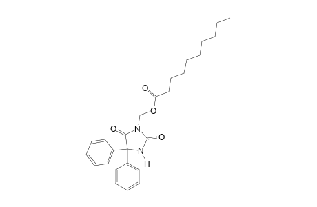 5,5-diphenyl-3-(hydroxymethyl)hydantoin, decanoate (ester)