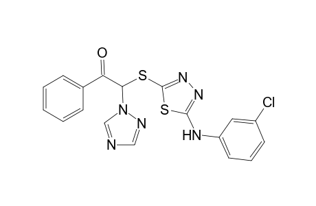 .omerga.-(5-(m-Chlorophenylamino)-1,3,4-thiadiazol-2-thiol)-.omega.-(1H-1,2,4-triazol-1-yl)acetophenone