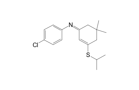 p-chloro-N-[5,5-dimethyl-3-(isopropylthio)-2-cyclohexen-1-ylidene]aniline