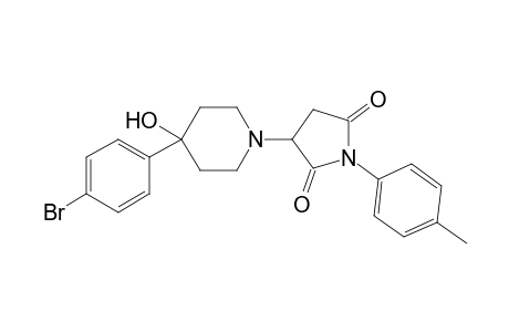 2,5-Pyrrolidinedione, 3-[4-(4-bromophenyl)-4-hydroxy-1-piperidinyl]-1-(4-methylphenyl)-