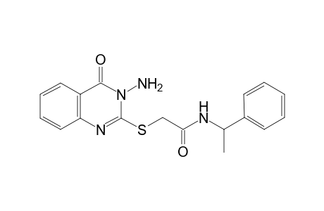 2-(3-Amino-4-oxo-3,4-dihydro-quinazolin-2-ylsulfanyl)-N-(1-phenyl-ethyl)-acetamide