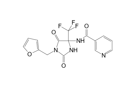 N-[1-(2-furanylmethyl)-2,5-dioxo-4-(trifluoromethyl)-4-imidazolidinyl]-3-pyridinecarboxamide