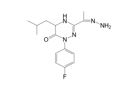 1-(4-Fluorophenyl)-3-(1-hydrazonoethyl)-5-isobutyl-4,5-dihydro-1H-[1,2,4]triazin-6-one