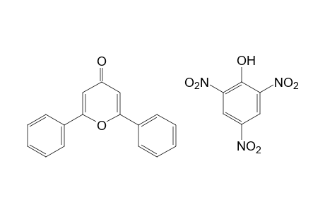 2,6-diphenyl-4H-pyran-4-one, picrate