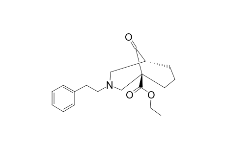 ETHYL-9-OXO-3-(2-PHENYLETHYL)-3-AZABICYCLO-[3.3.1]-NONANE-1-CARBOXYLATE