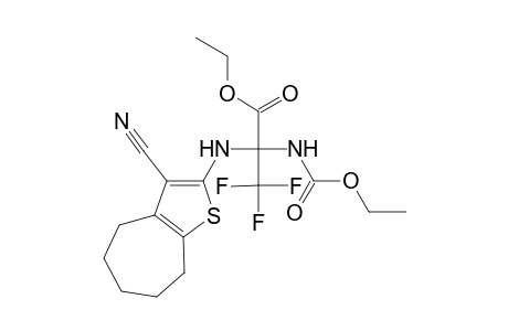 alanine, N-(3-cyano-5,6,7,8-tetrahydro-4H-cyclohepta[b]thien-2-yl)-2-[(ethoxycarbonyl)amino]-3,3,3-trifluoro-, ethyl ester