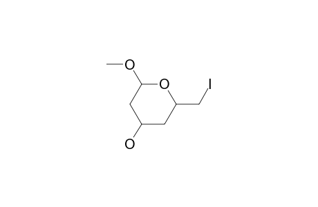 2H-Pyran-4-ol, tetrahydro-2-(iodomethyl)-6-methoxy-