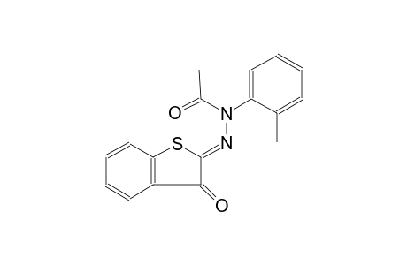 acetic acid, 1-(2-methylphenyl)-2-((2Z)-3-oxobenzo[b]thien-2(3H)-ylidene)hydrazide