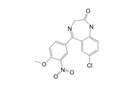 7-Chloranyl-5-(4-methoxy-3-nitro-phenyl)-1,3-dihydro-1,4-benzodiazepin-2-one