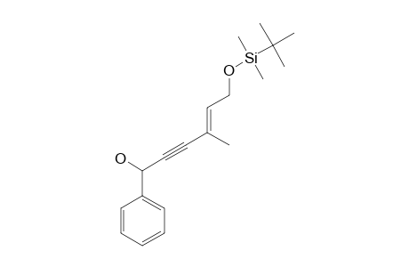 (E)-6-[(TERT.-BUTYLDIMETHYLSILYL)-OXY]-4-METHYL-1-PHENYLHEX-4-EN-2-YN-1-OL