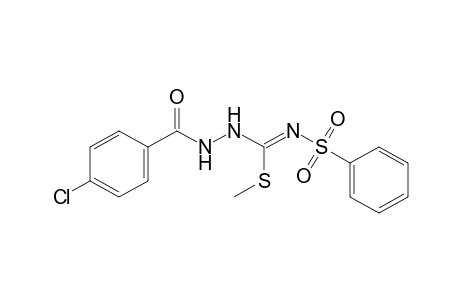 p-chlorobenzoic acid, 2-[1-(methylthio)-N-(phenylsulfonyl)formimidoyl]hydrazide