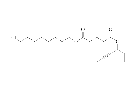 Glutaric acid, hex-4-yn-3-yl 8-chlorooctyl ester