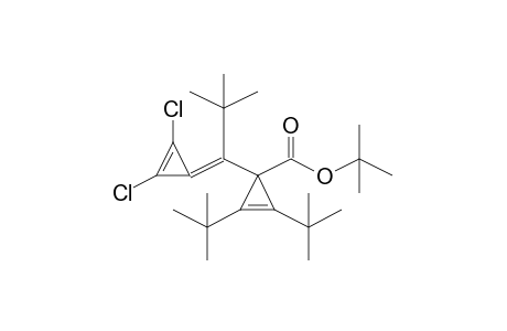 Cyclopropene-3-carboxylic acid, 1,2-di-t-butyl-3-(1,2-dichlorocyclopropenylidene-t-butyl)-, t-butyl ester