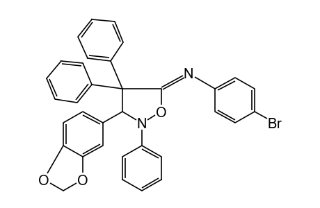 5-[(p-BROMOPHENYL)IMINO]-3-[(3,4-METHYLENEDIOXY)PHENYL]-2,4,4-TRIPHENYLISOXAZOLIDINE