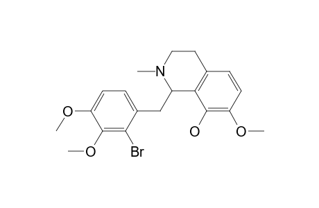 1-(2-bromo-3,4-dimethoxy-benzyl)-7-methoxy-2-methyl-3,4-dihydro-1H-isoquinolin-8-ol