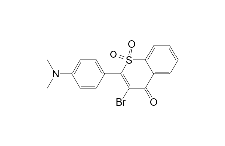 4H-1-Benzothiopyran-4-one, 3-bromo-2-[4-(dimethylamino)phenyl]-, 1,1-dioxide