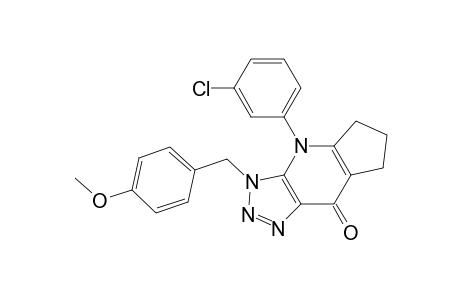 3-(4-METHOXYPHENYLMETHYL)-4-(3-CHLOROPHENYL)-8-OXO-4,5,6,7-TETRAHYDROCYClOPENTA-[B]-1,2,3-TRIAZOLO-[4.5-E]-PYRIDINE