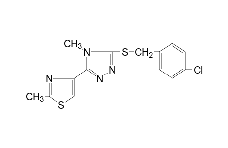 3-[(p-chlorobenzyl)thio]-4-methyl-5-(2-methyl-4-thiazolyl)-4H-1,2,4-triazole