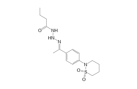 butyric acid, 2-{[alpha-methyl-p-(tetrahydro-2H-1,2-thiazin-2-yl)-benzylidene ]amino}hydrazide, S,S-dioxide