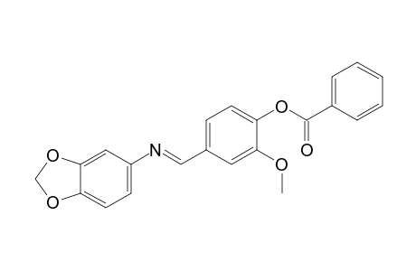 2-methoxy-4-{N-[3,4-(methylenedioxy)phenyl]formimidoyl]phenol, benzoate