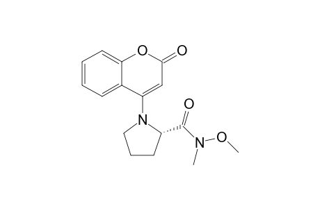 N-(2-oxo-2H-1-benzopyran-4-yl)proline N'-methoxy-N'-methylamide