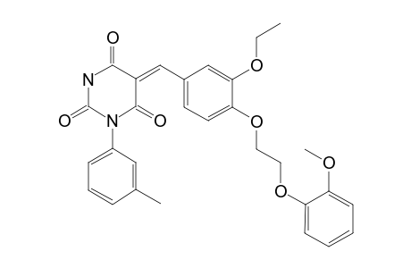 (5Z)-5-[3-ethoxy-4-[2-(2-methoxyphenoxy)ethoxy]benzylidene]-1-(m-tolyl)barbituric acid