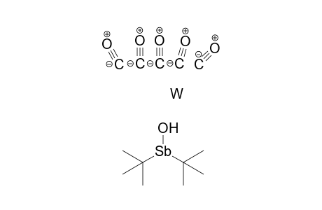 Tungsten di-tert-butylstibinous acid pentacarbonyl