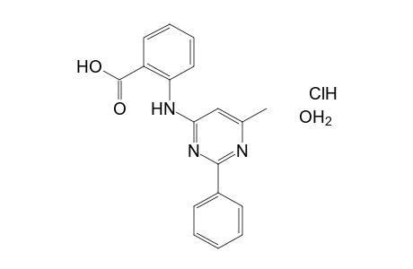 N-(6-methyl-2-phenyl-4-pyrimidinyl)anthranilic acid, monohydrochloride, monohydrate