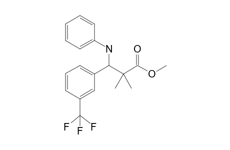 2,2-Dimethyl-3-phenylamino-3-(3-trifluoromethyl-phenyl)-propionic acid methyl ester