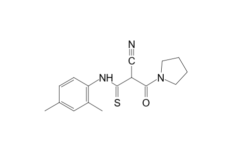 2-cyano-2-[(1-pyrrolidinyl)carbonyl]thio-2',4'-acetoxylidide