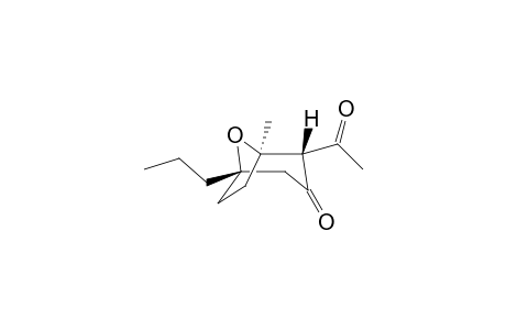 (1R*,2R*,5S*)-2-Methyl-2-(1-oxoethyl)-5-propyl-8-oxabicyclo[3.2.1]oct-3-one