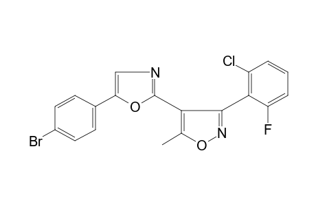 5-(p-bromophenyl)-2-[3-(2-chloro-6-fluorophenyl)-5-methyl-4-isoxazolyl]oxazole