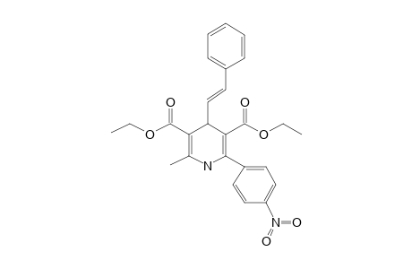 1,4-Dihydropyridine, 3,5-di[carbethoxy]-6-methyl-2-[4-nitrophenyl]-4-(2-phenylvinyl)-