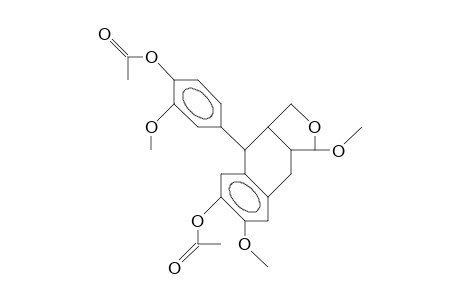 (1R,3AR,4S,9AR)-4-(4'-ACETOXY-3'-METHOXYPHENYL-1,7-DIMETHOXY-1,3,3A,4,9,9A-HEXAHYDRONAPHTHO-[2.3-C]-FURAN-6-YL-ACETATE;METHYL-ALPHA-CONIDENDRAL-DIACETATE