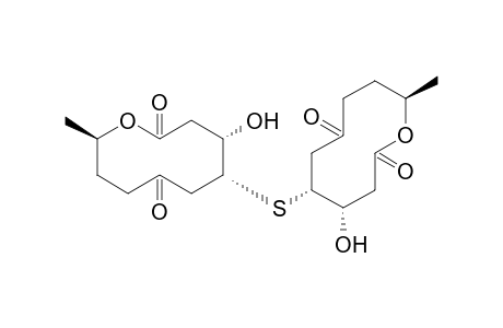 5alpha,5'alpha-THIOBIS[4alpha-HYDROXY-10beta-METHYL-2,7-OXECANEDIONE]