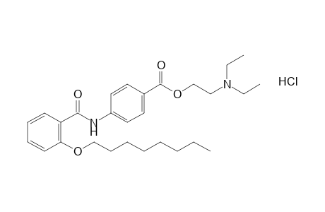 p-[o-(Octyloxy)benzamide]benzoic acid, 2-(diethylamino)ethyl ester, hydrochloride