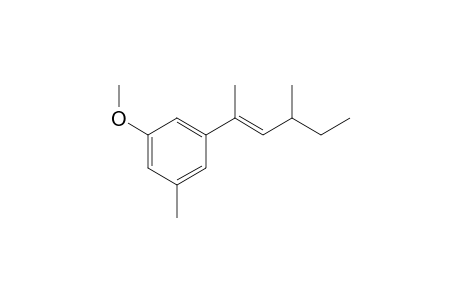 (E)-1-methoxy-3-methyl-5-(4-methylhex-2-en-2-yl)benzene