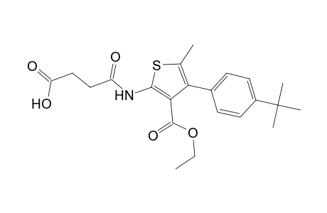 4-{[4-(4-Tert-butylphenyl)-3-(ethoxycarbonyl)-5-methyl-2-thienyl]amino}-4-oxobutanoic acid